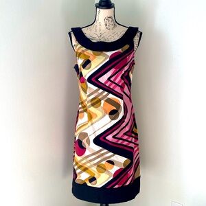 Connected Apparel Women’s Sz. 10 Sleeveless Multicolored Mini Bodycon Dress